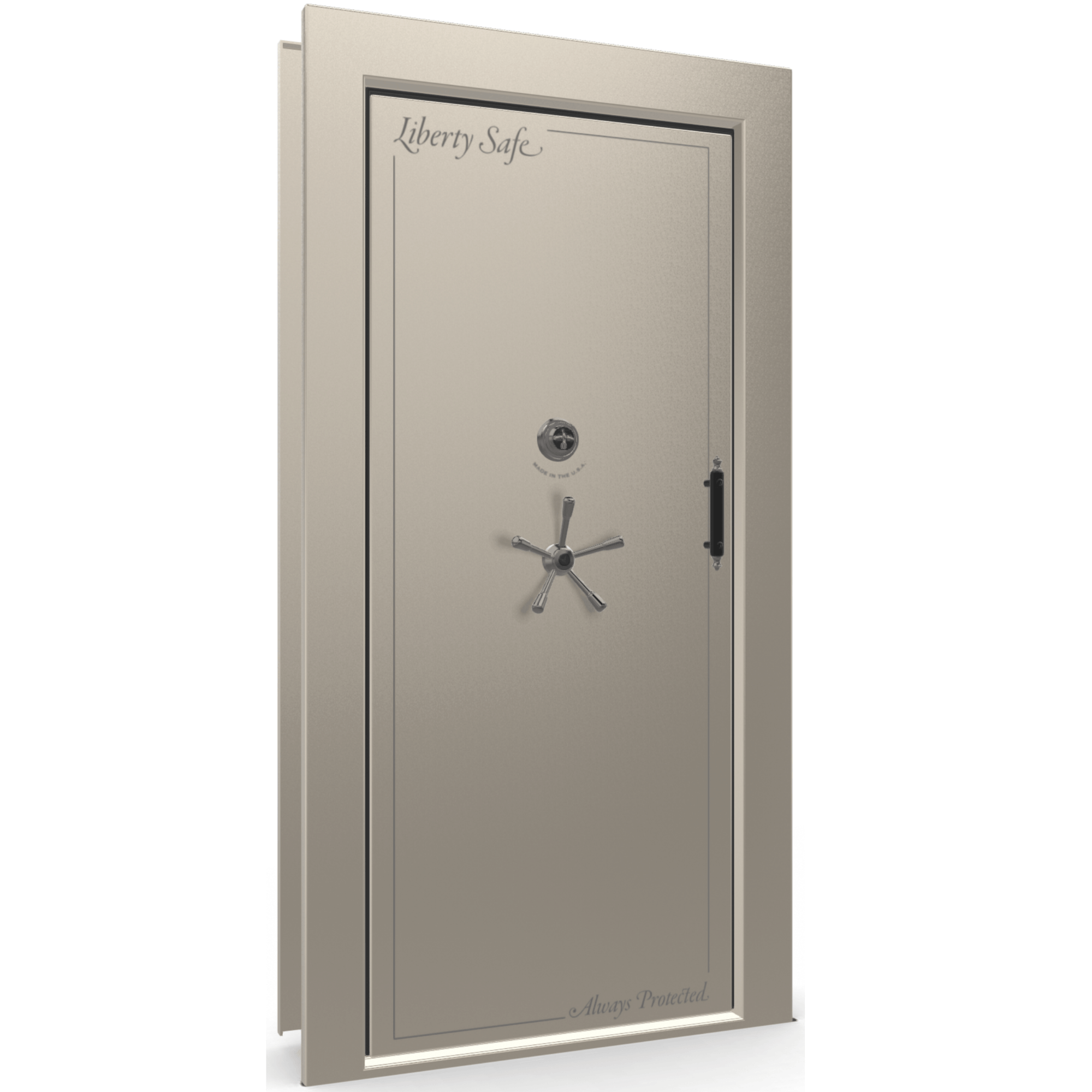 Vault Door Series | In-Swing | Left  Hinge | Champagne Gloss | Mechanical Lock - closed