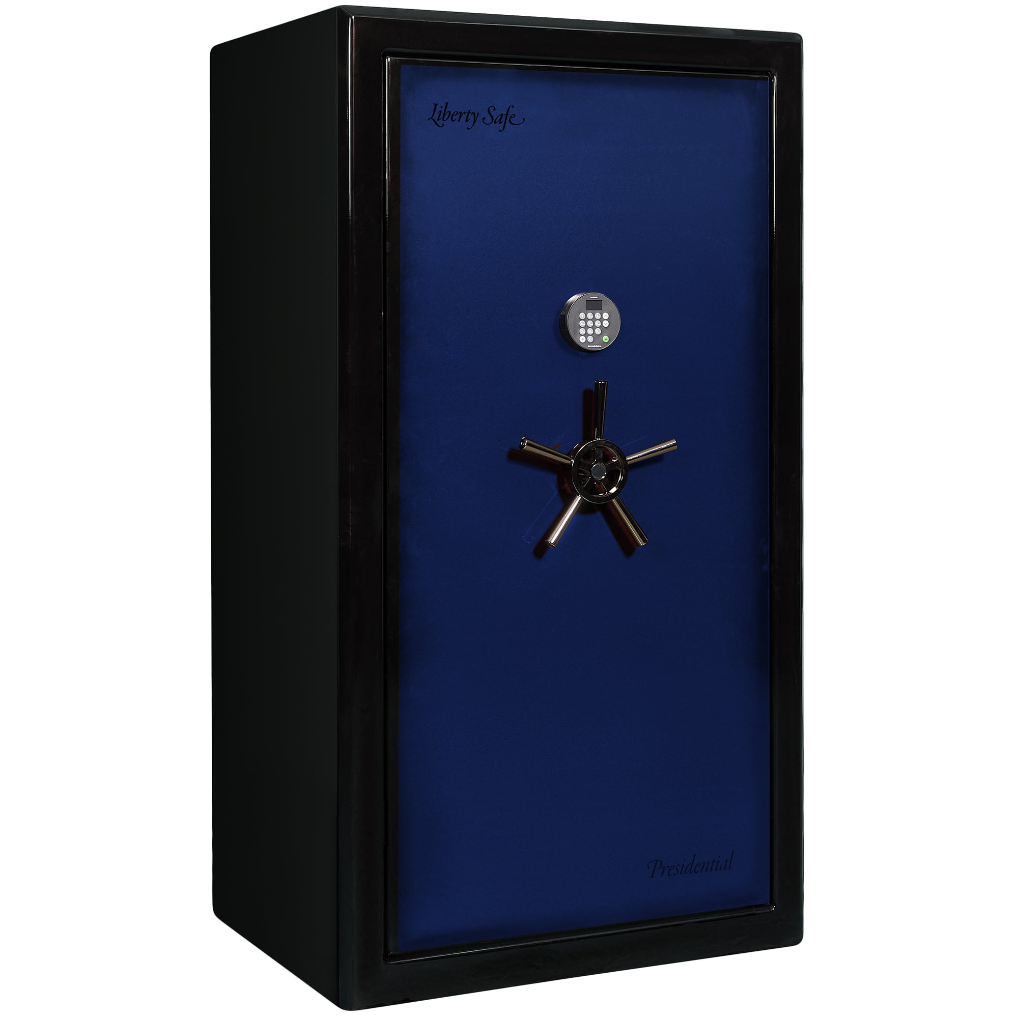 Presidential Series | Level 10 Security | 2.5 Hours Fire Protection | 40 | Dimensions: 66”(H) x 36”(W) x 27.75"(D*) | Blue Gloss | Electronic Lock - Closed