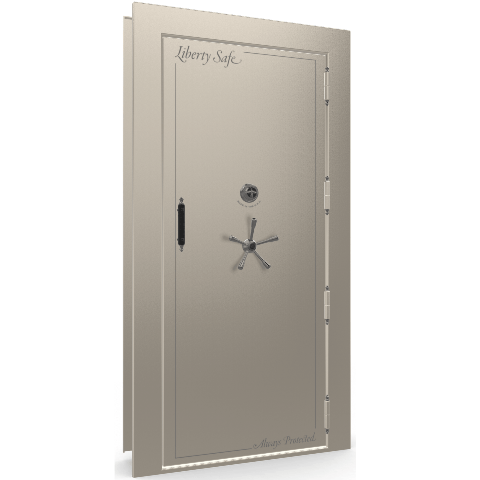 Vault Door Series | Out-Swing | Right Hinge | Champagne Gloss | Mechanical Lock - closed