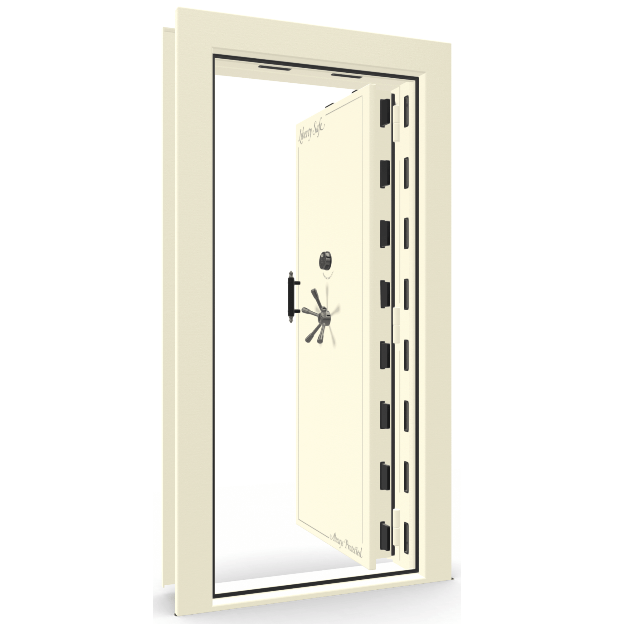 Vault Door Series | In-Swing | Right Hinge | White Marble | Electronic Lock - open