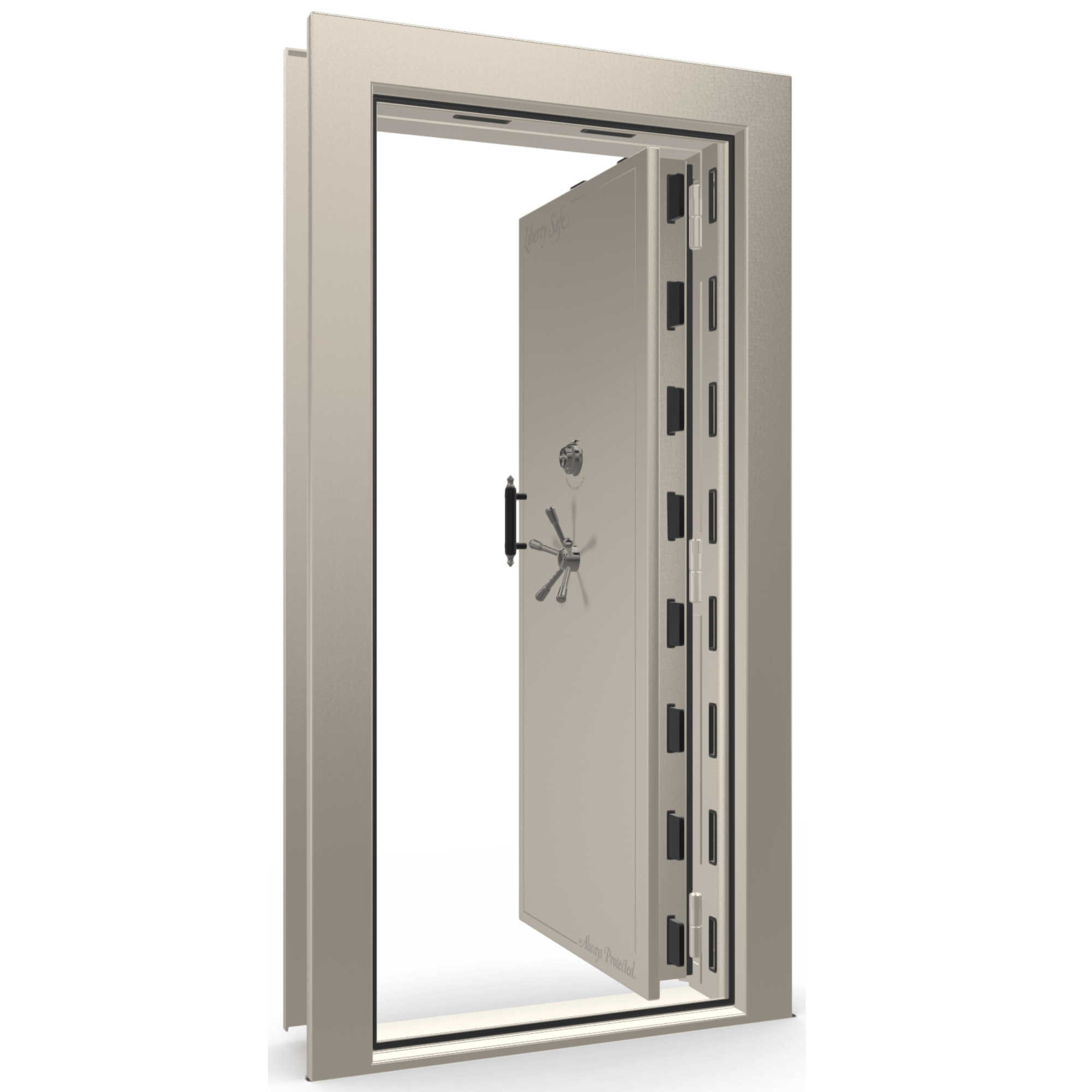 Vault Door Series | In-Swing | Right Hinge | Champagne Gloss | Mechanical Lock - open