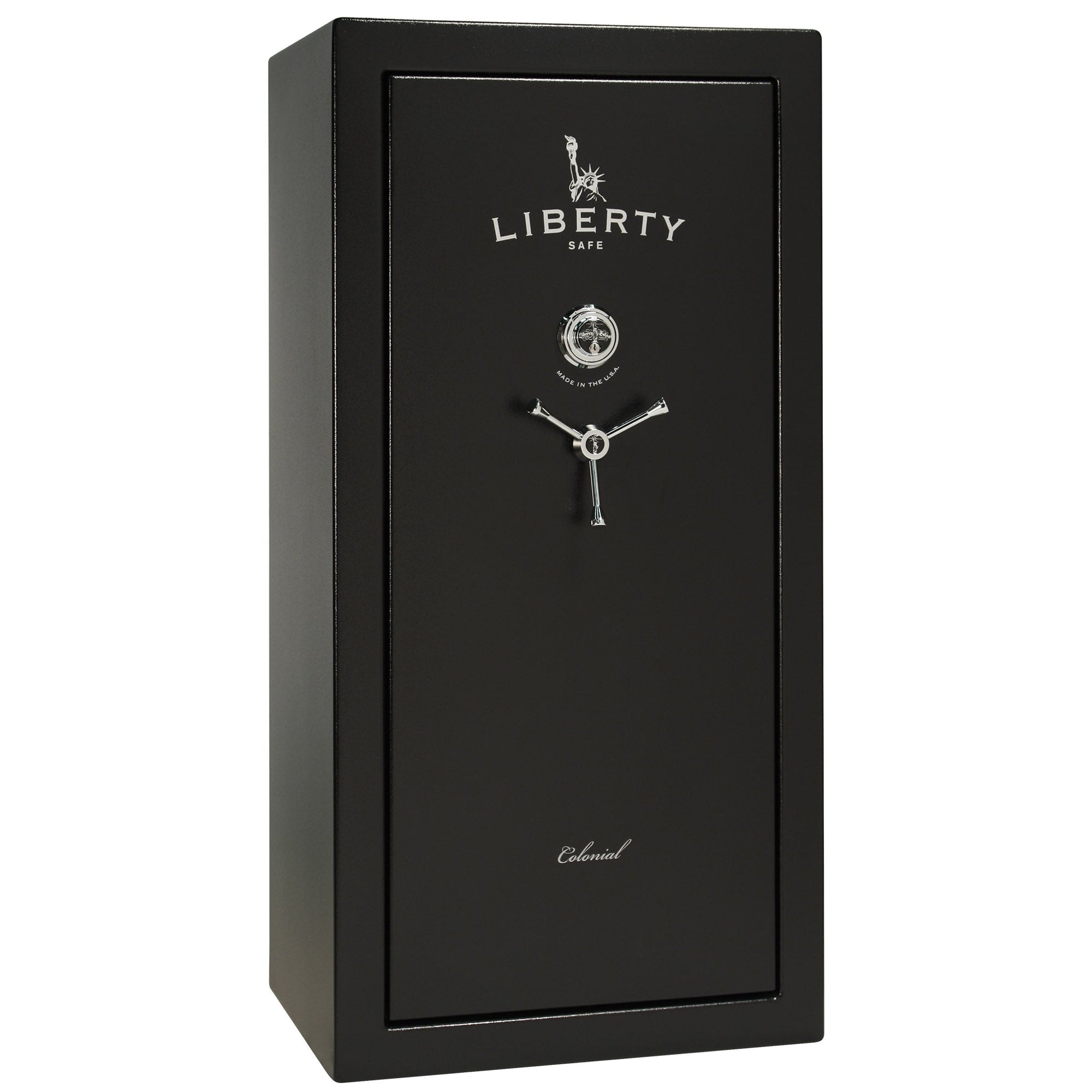 Colonial Series | Level 4 Security | 75 Minute Fire Protection | 23 PRO FLEX | DIMENSIONS: 60.5"(H) X 30"(W) X 22"(D*) | Black Textured | Mechanical Lock - Closed