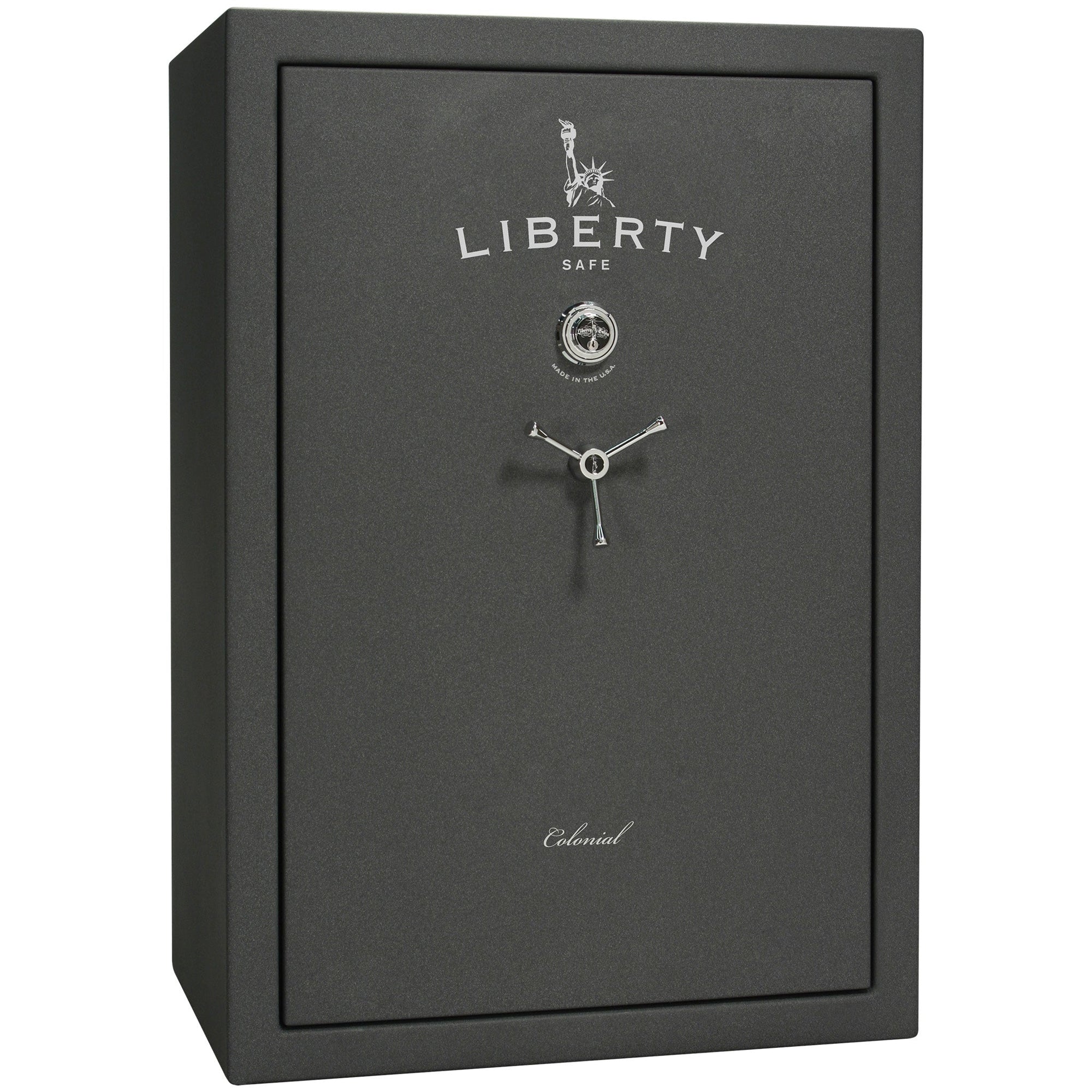 Colonial Series | Level 4 Security | 75 Minute Fire Protection | 35 | DIMENSIONS: 60.5"(H) X 42”(W) X 22"(D*) | Granite Textured | Mechanical Lock - closed