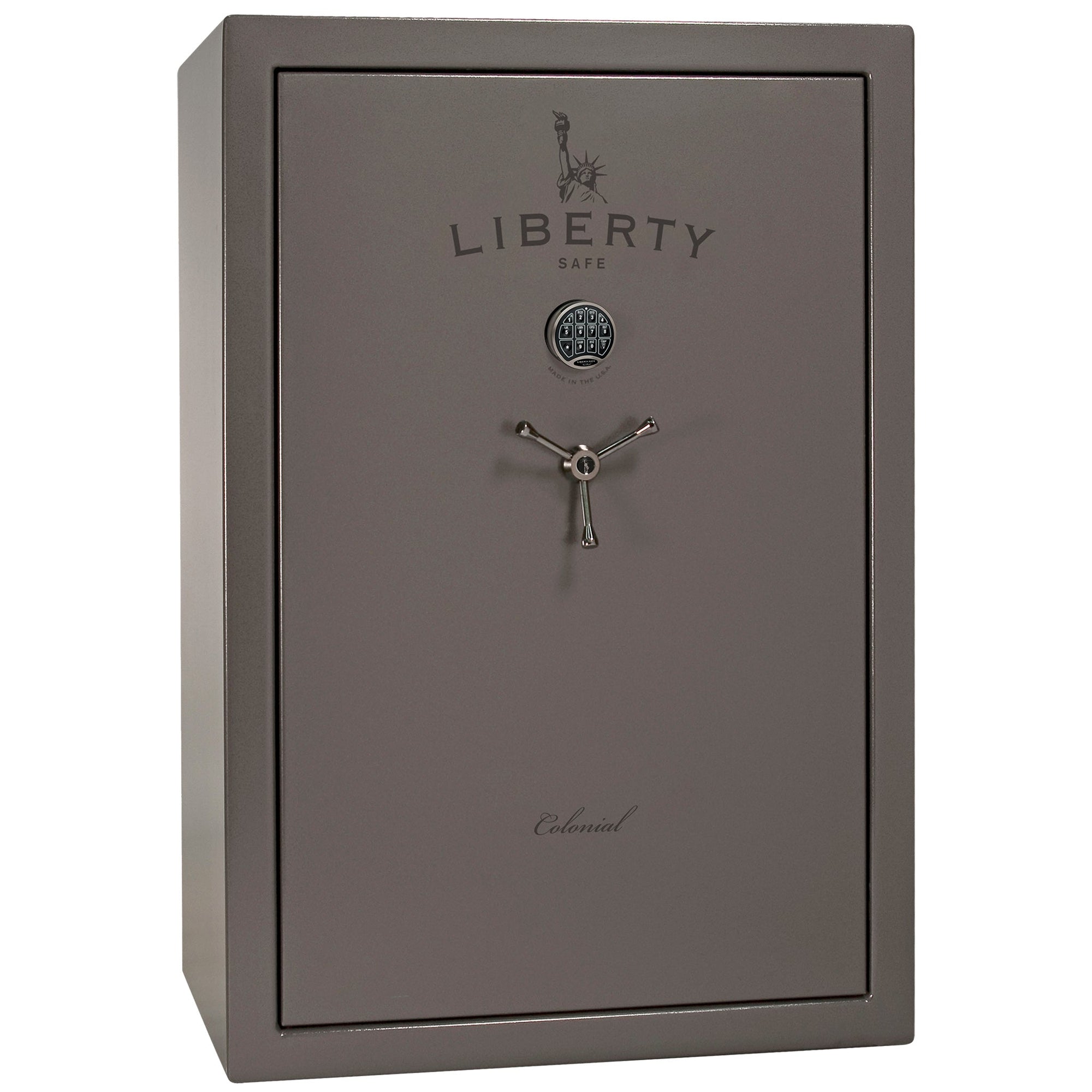 Colonial Series | Level 4 Security | 75 Minute Fire Protection | 35 | DIMENSIONS: 60.5"(H) X 42”(W) X 22"(D*) | Gray Gloss | Electronic Lock - closed