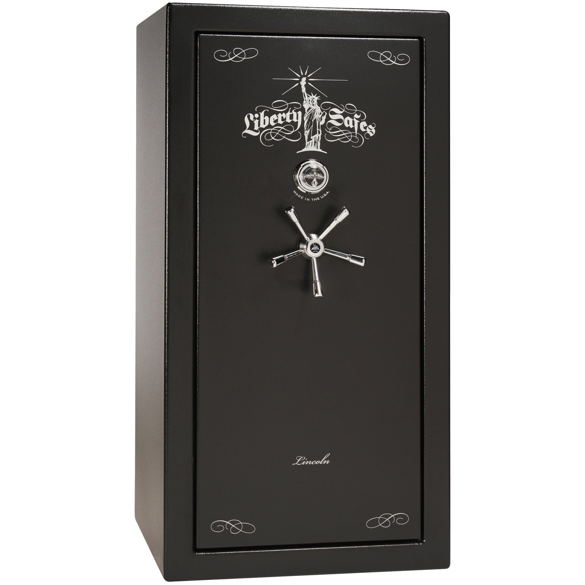 Lincoln Series | Level 7 Security | 2 Hour Fire Protection | 25 | Dimensions: 60.5”(H) x 30”(W) x 24”(D*) | Textured Black | Mechanical Lock - Closed