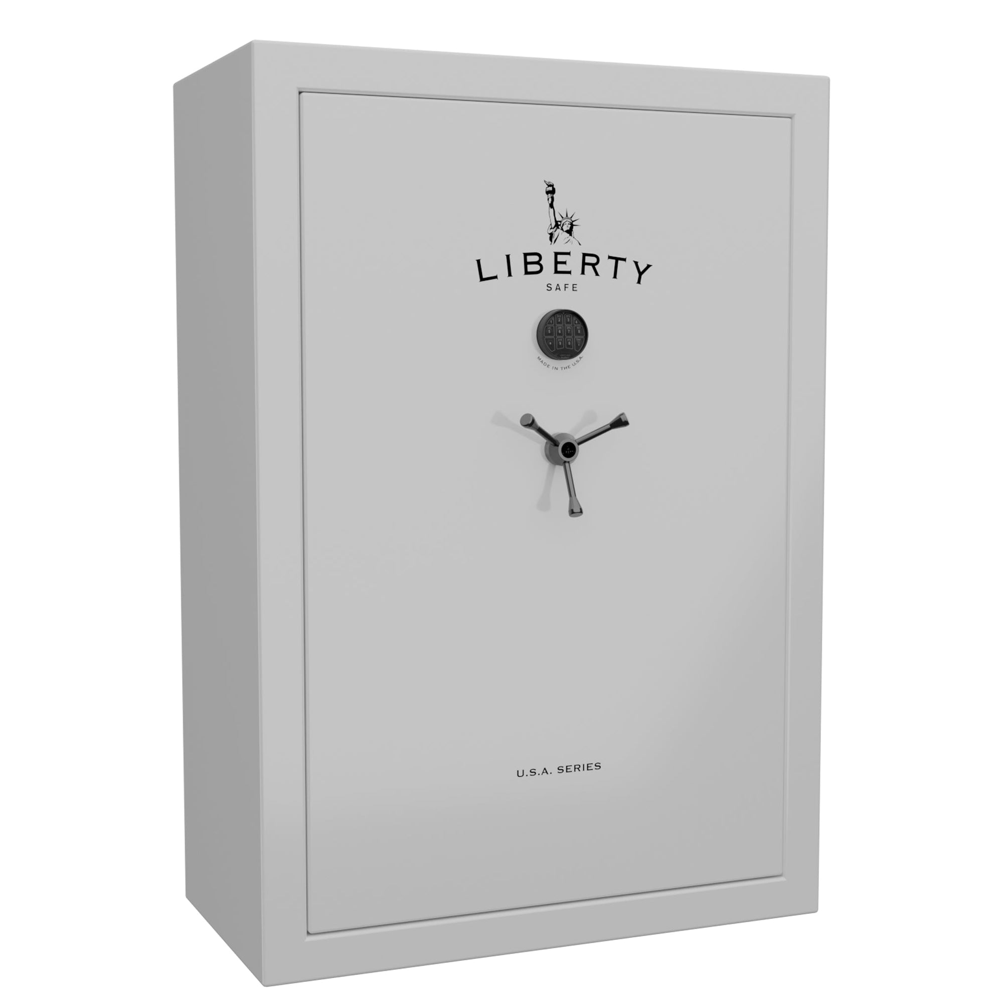 USA 48 Icy White Gloss | Dimensions: 60.5"(H) x 42"(W) x 22"(D) | 60 Minute Fire Protection | Electronic Lock | Level 3 Security - Closed Door