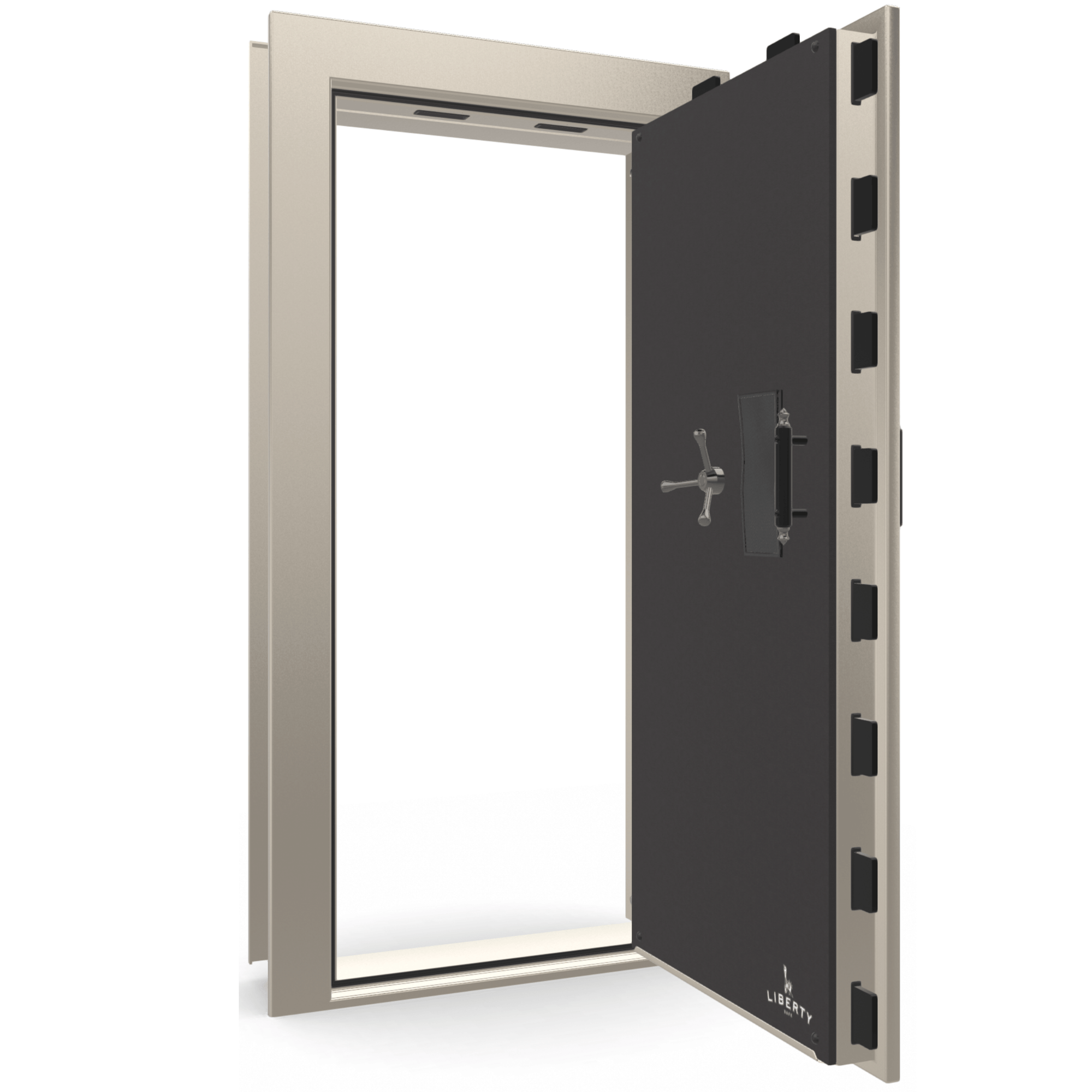 Vault Door Series | Out-Swing | Right  Hinge | Champagne Gloss | Electronic Lock - open