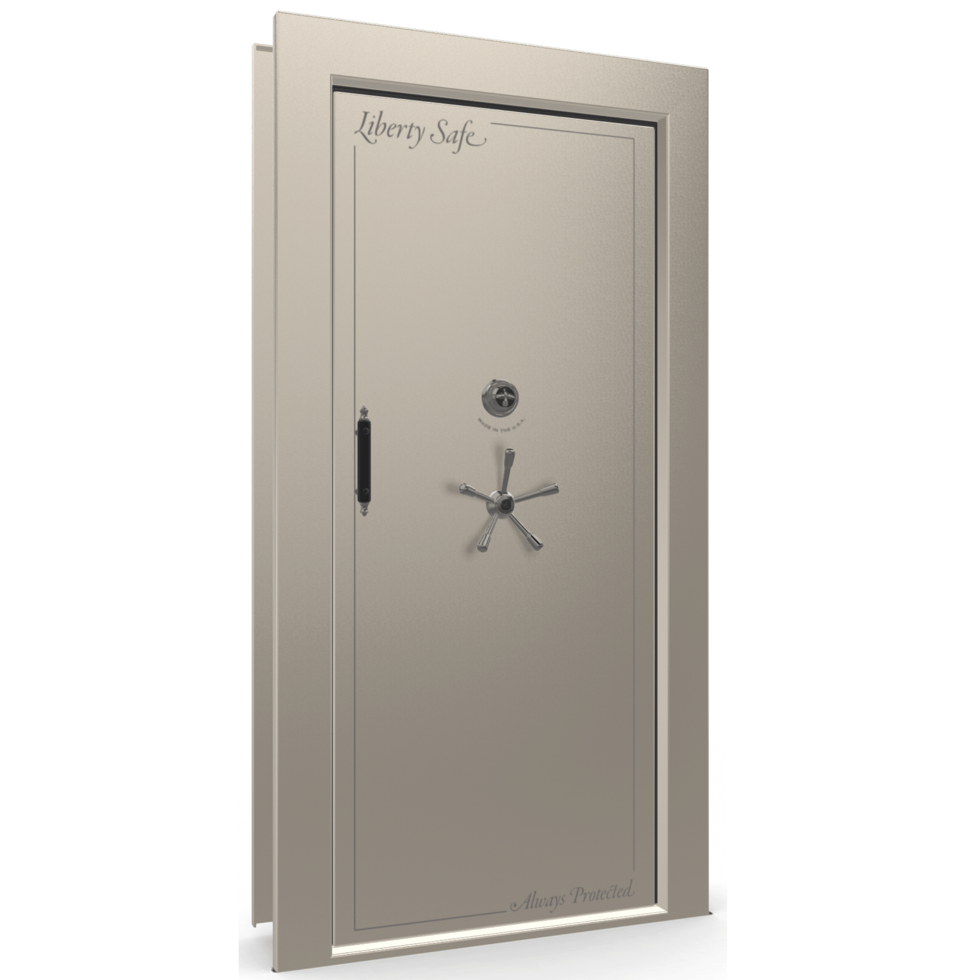 Vault Door Series | In-Swing | Right Hinge | Champagne Gloss | Mechanical Lock - closed