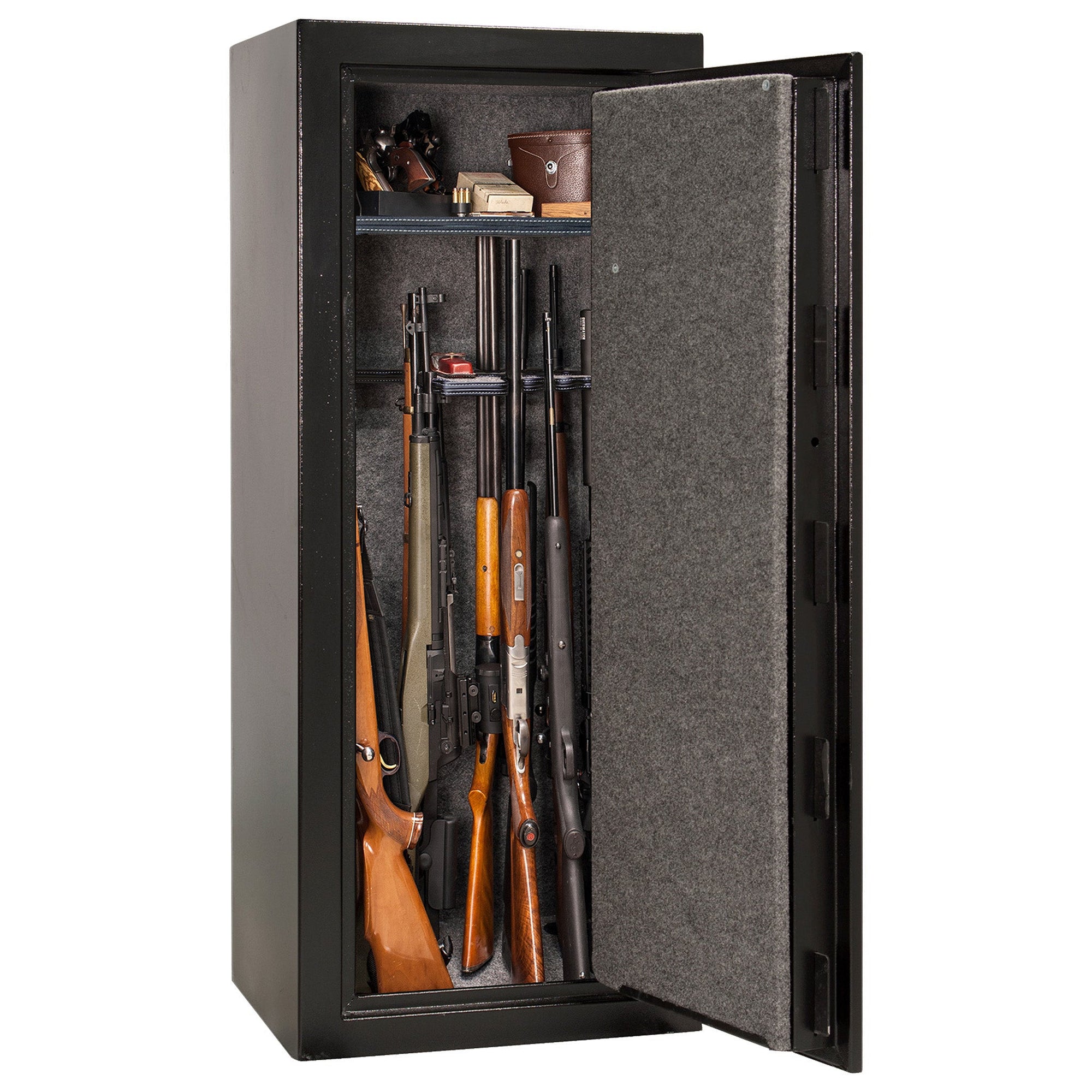 Centurion 18 | Level 1 Security | 30 Minute Fire Protection | Dimensions: 59.5" x 24.25" x 20" | Textured Black | Elock - No Door Panel Promotion - Closed Door