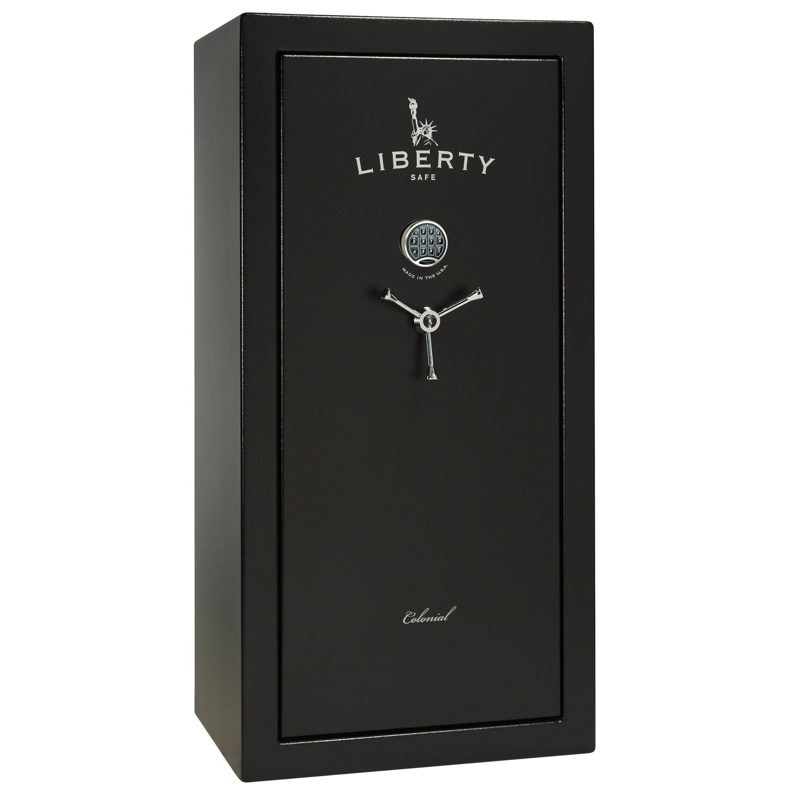Colonial Series | Level 4 Security | 75 Minute Fire Protection | 23 PRO FLEX | DIMENSIONS: 60.5"(H) X 30"(W) X 22"(D*) | Black Textured | Electronic Lock - Closed