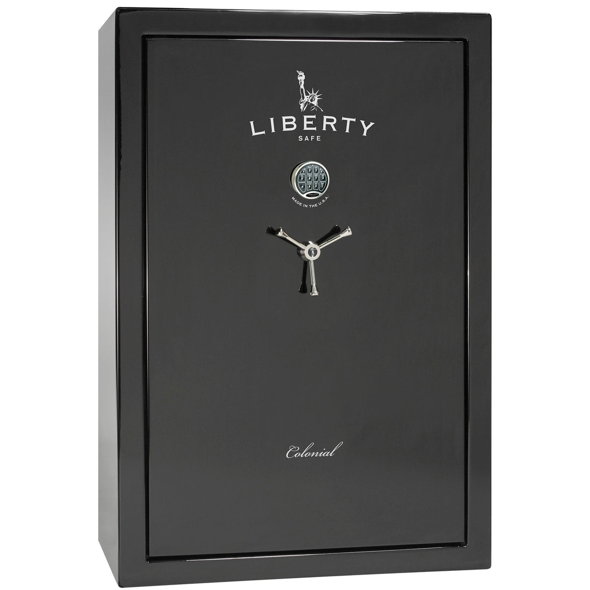 Colonial Series | Level 4 Security | 75 Minute Fire Protection | 35 | DIMENSIONS: 60.5&quot;(H) X 42”(W) X 22&quot;(D*) | Black Gloss | Electronic Lock - closed