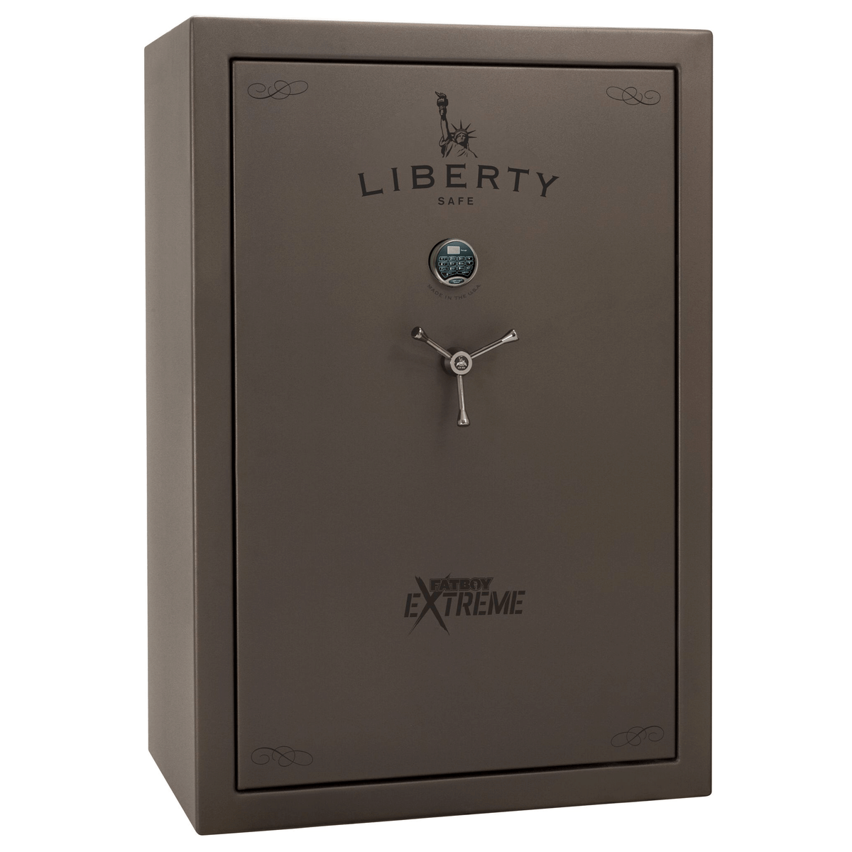 Fatboy | Extreme 6-in-One Flex Interior | Level 5 Security | 110 Minute Fire Protection | Dimensions: 60.5&quot;(H) x 42&quot;(W) x 27.5&quot;(D) | Up to 60 Long Guns | Bronze Textured | Electronic Lock - Closed