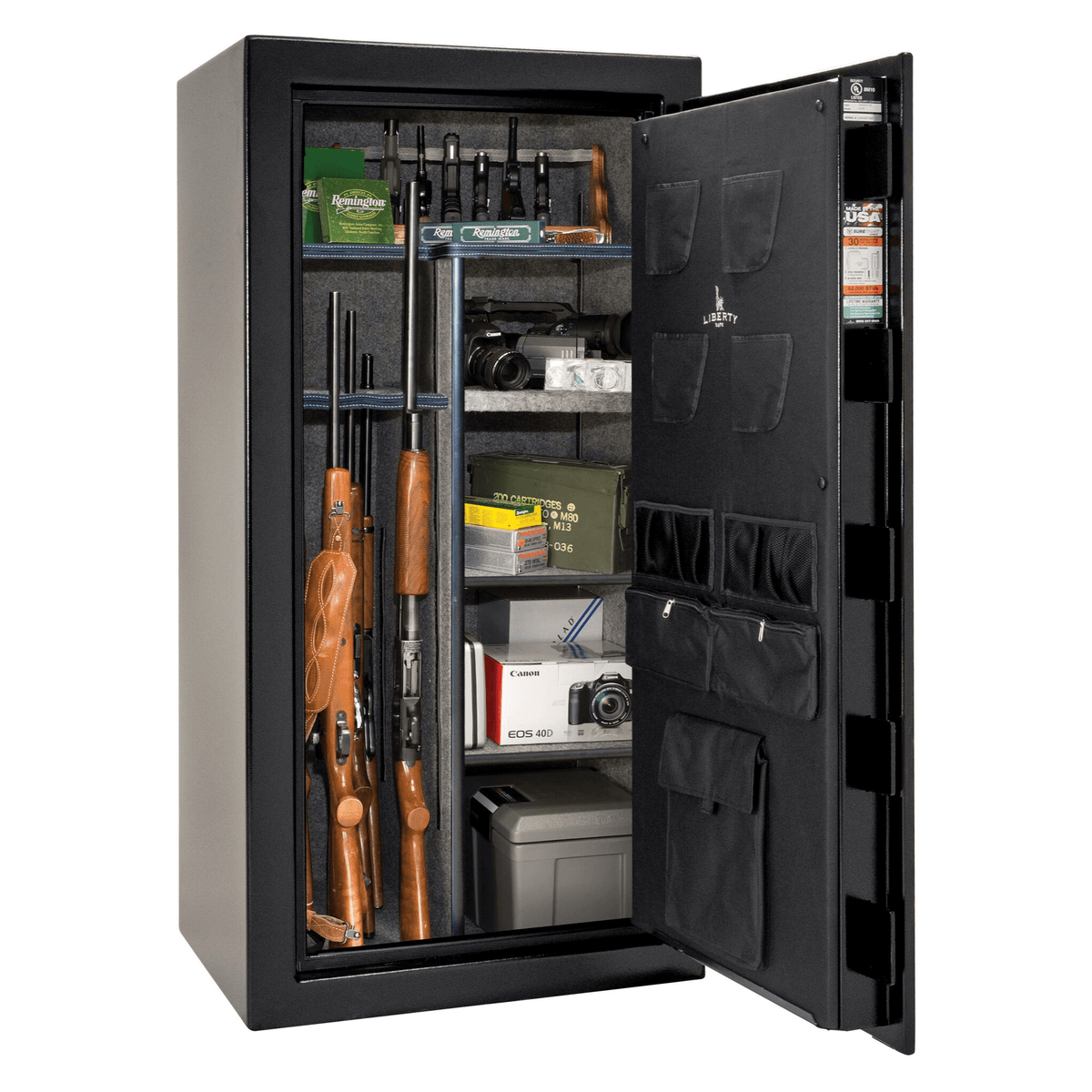 USA Series | Level 3 Security | 60 Minute Fire Rating | 30 | Dimensions: 60.5&quot;(H) x 30&quot;(W) x 22&quot;(D) | Black Textured | Electronic Lock - Open