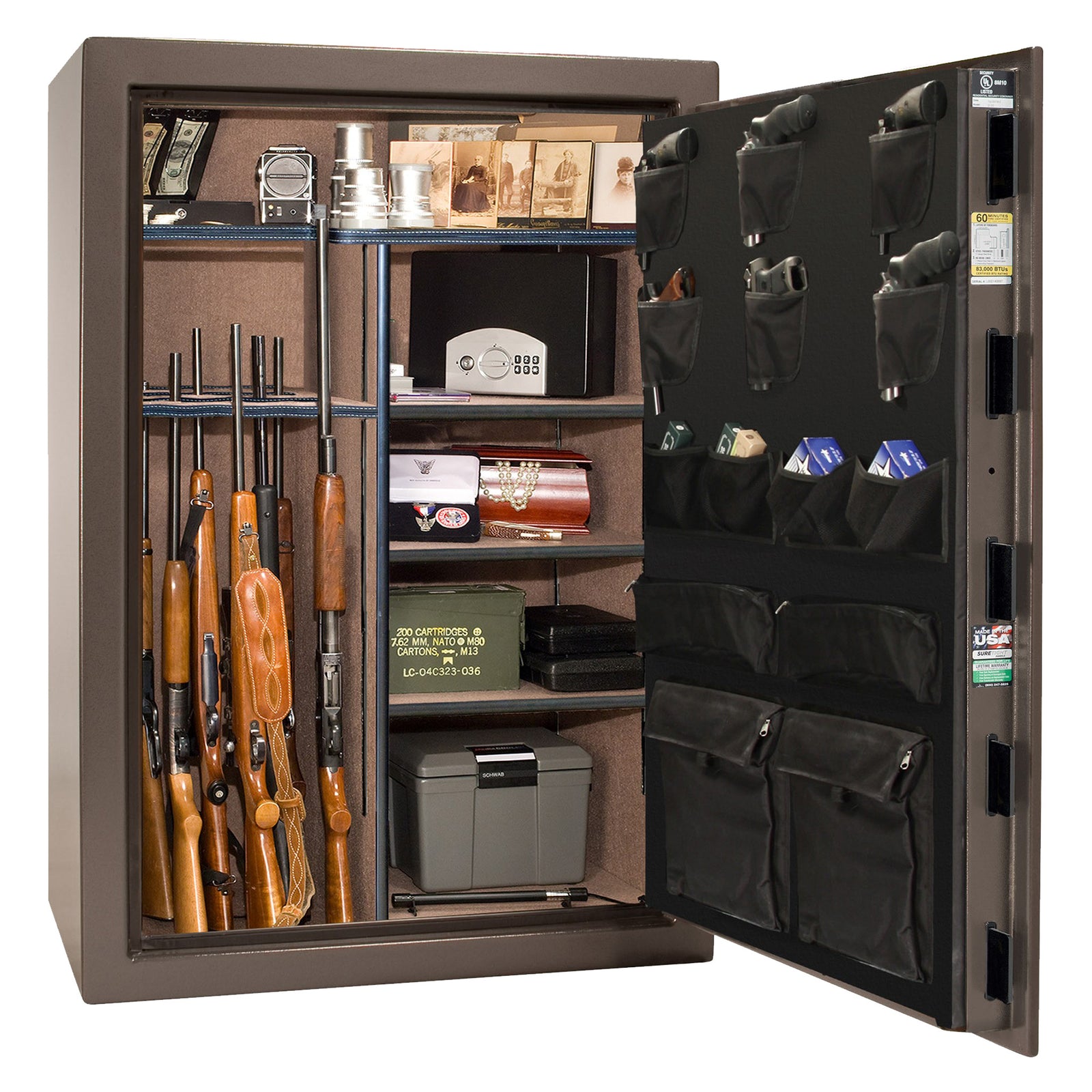 USA 48 Textured Bronze Elock 60.5"(H) x 42"(W) x 22"(D) | 60 Minute Fire Protection | Level 3 Security - Closed Door 